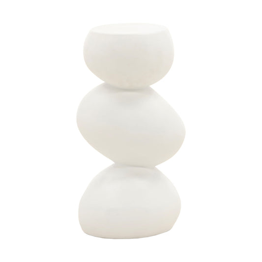 White Lightweight Concrete Table 11.5 in Wide