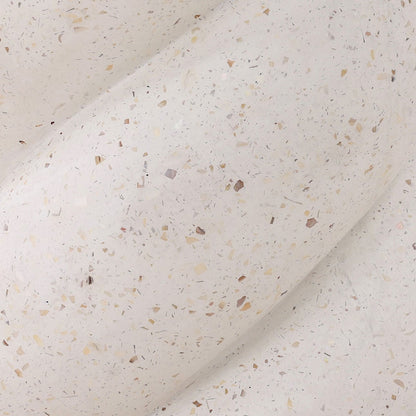 Ivory Lightweight Concrete Terrazzo Table 35.5 in Wide
