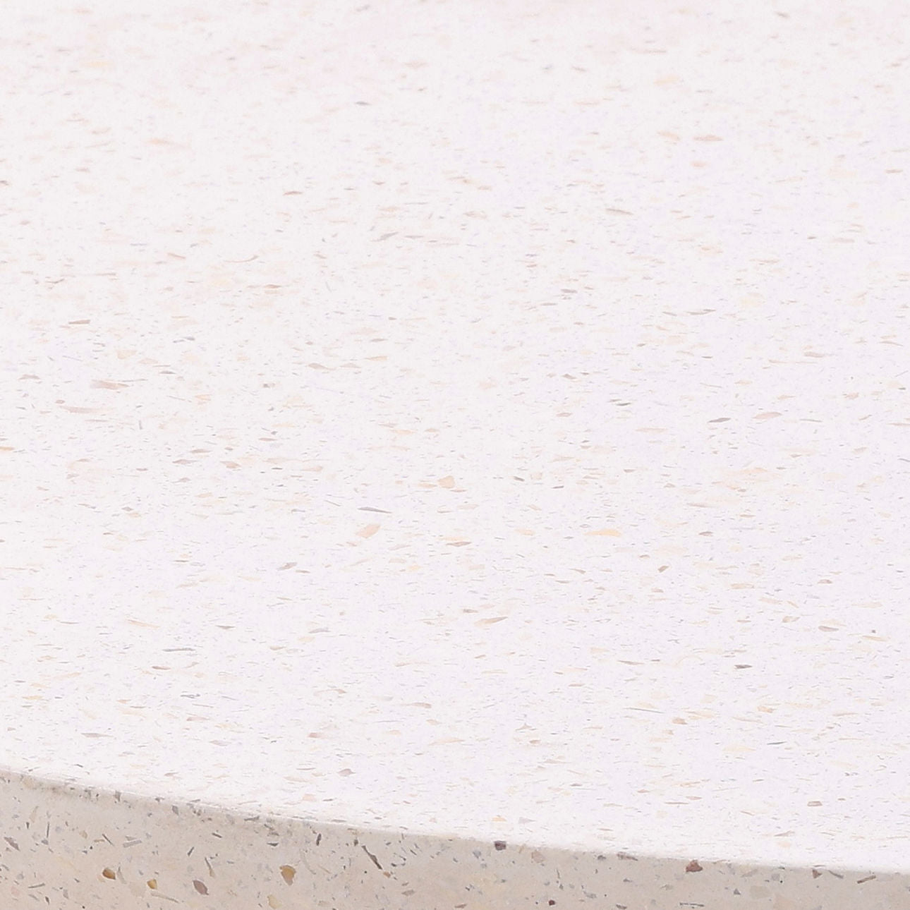 Ivory Lightweight Concrete Terrazzo Table 35.5 in Wide