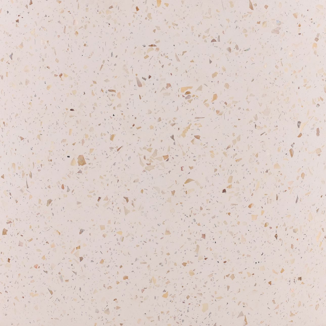 Ivory Lightweight Concrete Terrazzo Table 19.5 in Wide