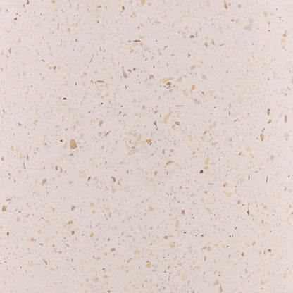 Ivory Lightweight Concrete Terrazzo Table 19.5 in Wide