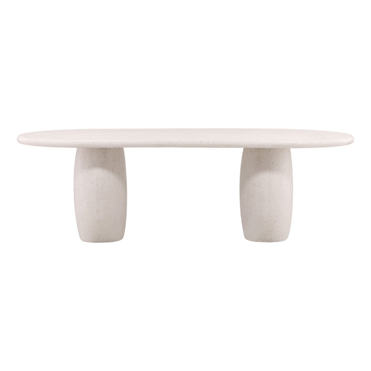 Ivory Lightweight Concrete Terrazzo Table 94.5 in Wide