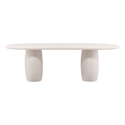 Ivory Lightweight Concrete Terrazzo Table 94.5 in Wide