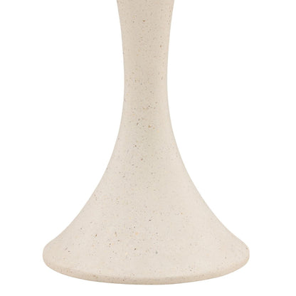 Ivory Lightweight Concrete Terrazzo Table 29.5 in Wide