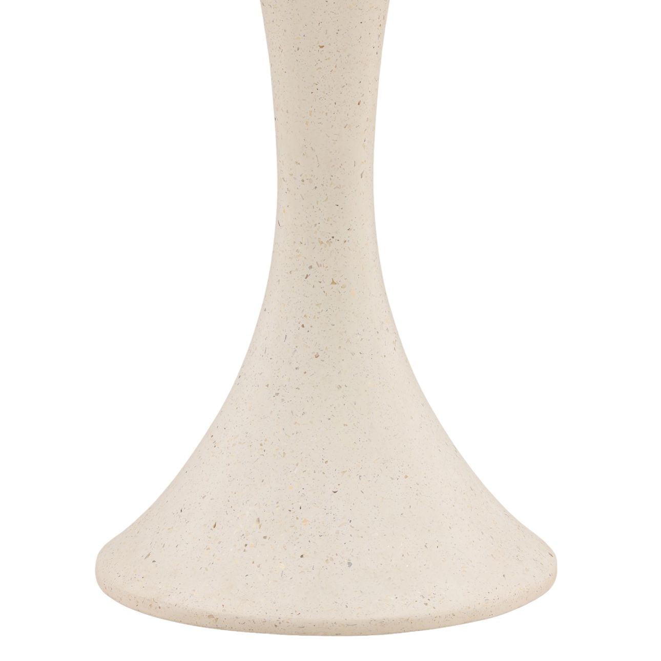 Ivory Lightweight Concrete Terrazzo Table 29.5 in Wide