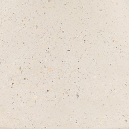 Ivory Lightweight Concrete Terrazzo Table 29.5 in Wide