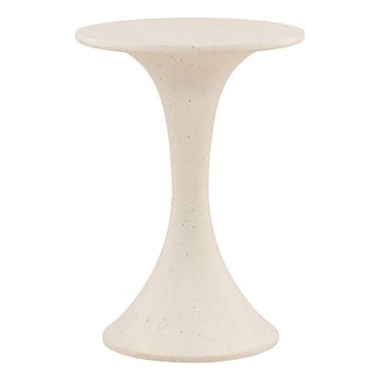 Ivory Lightweight Concrete Terrazzo Table 29.5 in Wide