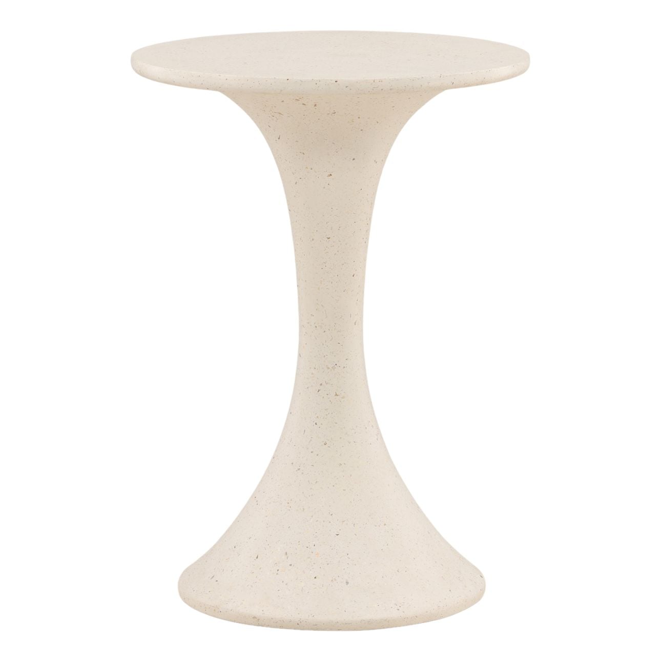 Ivory Lightweight Concrete Terrazzo Table 29.5 in Wide