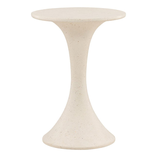 Ivory Lightweight Concrete Terrazzo Table 29.5 in Wide