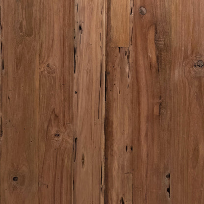 Medium Brown Wood Finish Reclaimed Teak Wood Desk 60 in Wide