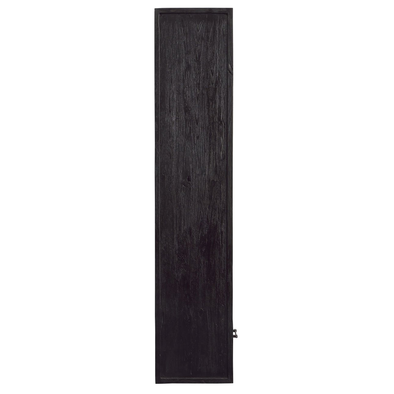 Matte Black Reclaimed Teak Wood Bookcase 28 in Wide
