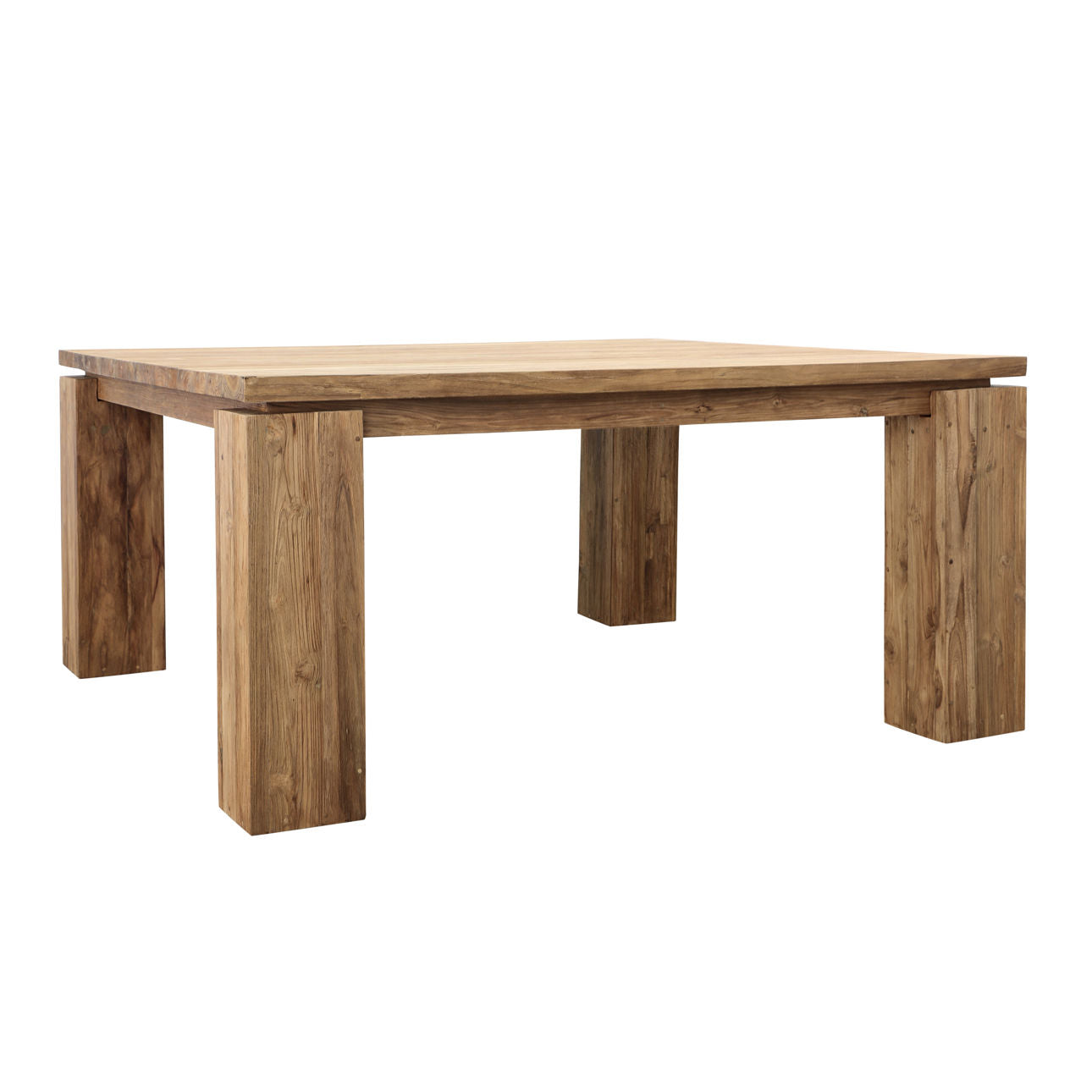 Natural Reclaimed Teak Wood Table 63 in Wide