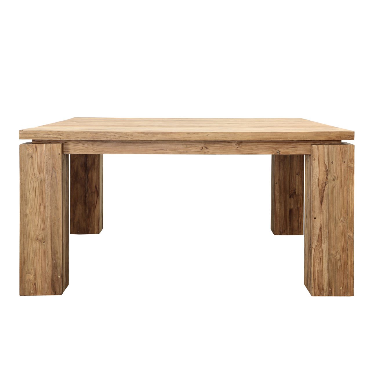 Natural Reclaimed Teak Wood Table 63 in Wide