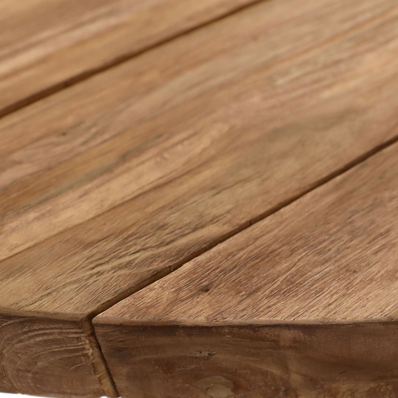 Distressed Natural Finish Reclaimed Teak Wood Table 106.5 in Wide