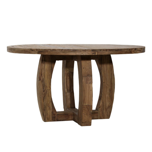 Medium Brown Reclaimed Teak Wood Table 55.5 in Wide