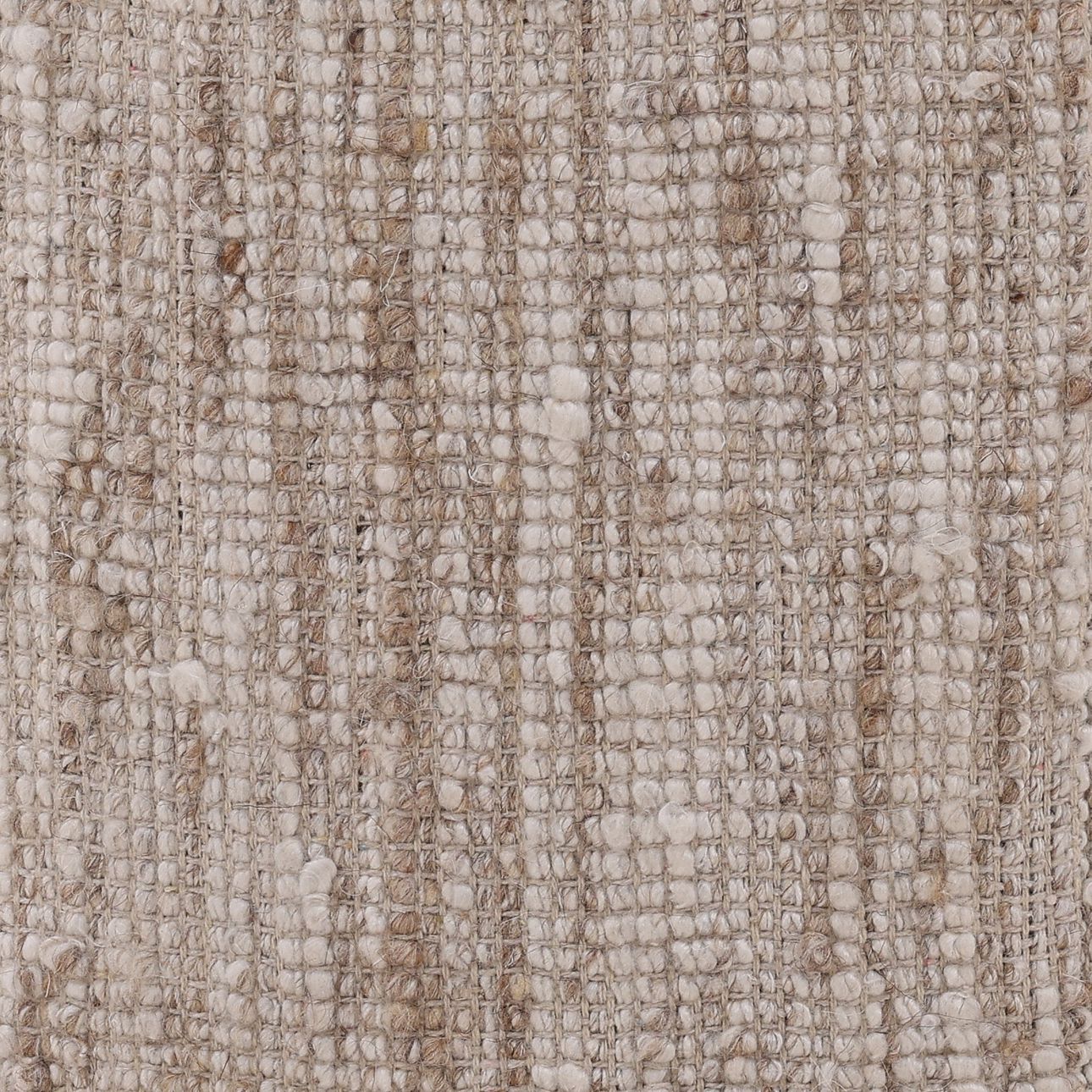 Beige Hand Spun Yarn and Steel Stool 16 in Wide