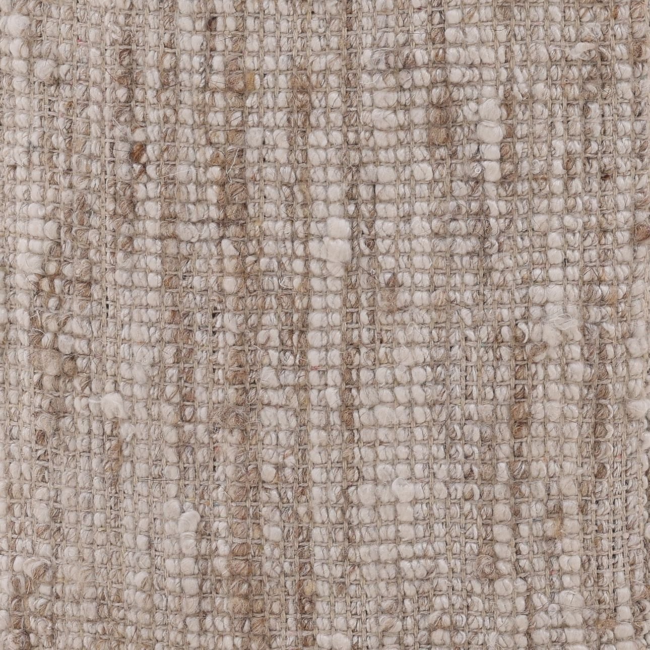 Beige Hand Spun Yarn and Steel Stool 16 in Wide
