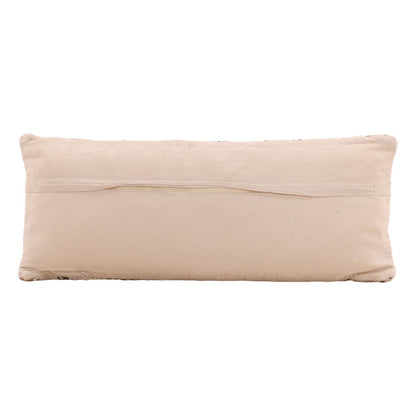 Brown Handwoven Jute and Wool Cover Pillow 35 in Wide