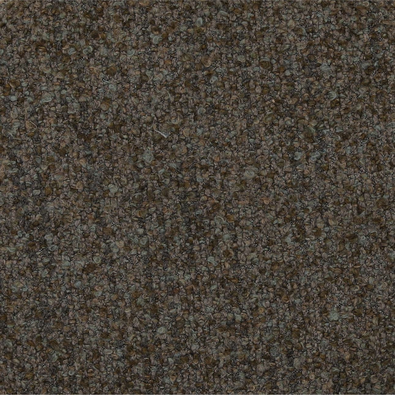 Moss Green and Black Multi-Tone Boucle Fabric and Iron Stool 18 in Wide