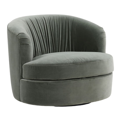 Sapphire Sage Velvet Fabric Chair 34 in Wide