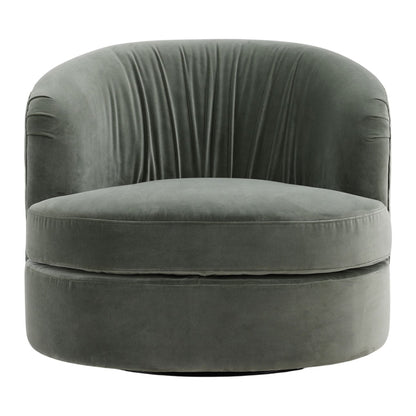 Sapphire Sage Velvet Fabric Chair 34 in Wide