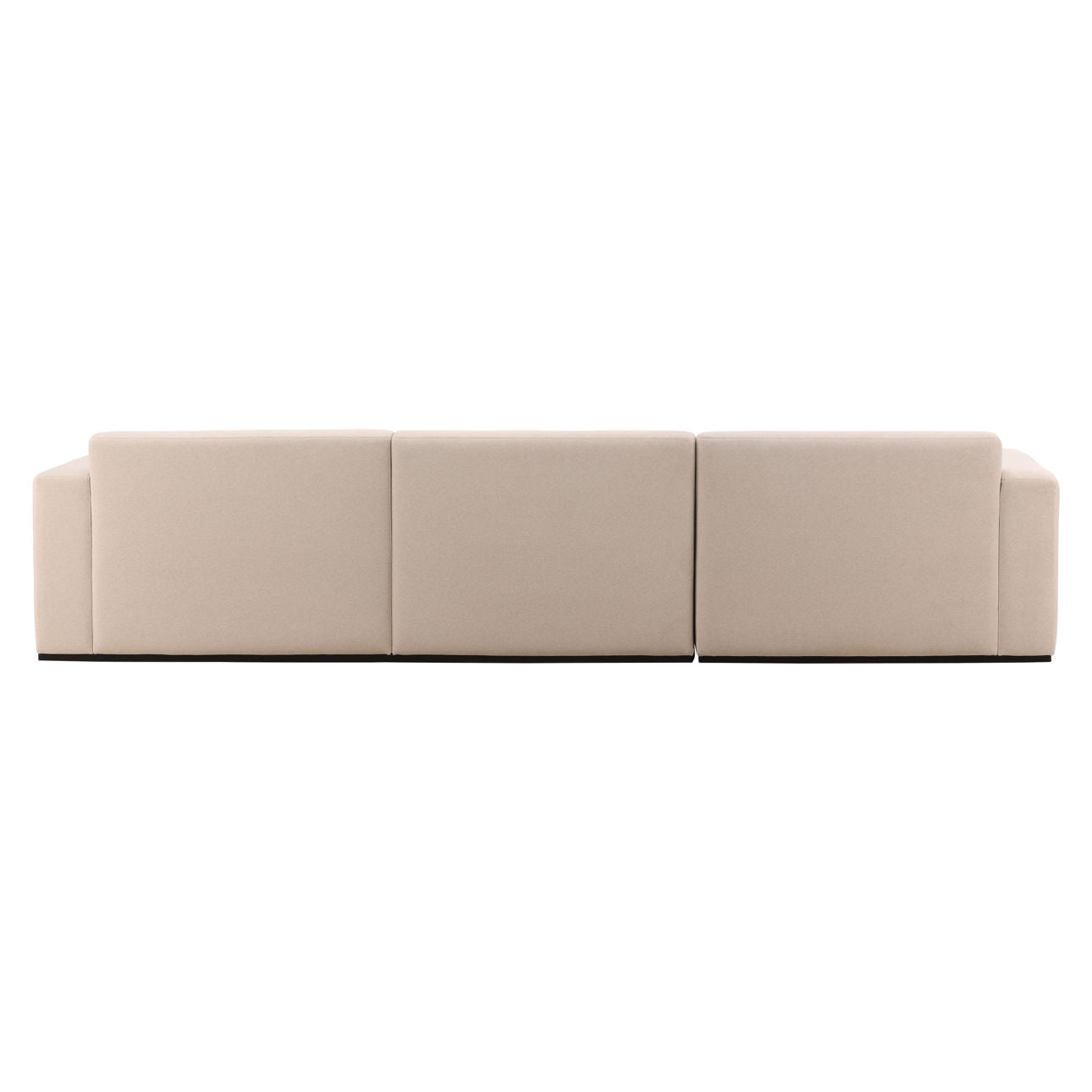 Mohair Cream Faux Mohair Fabric Sectional 134.5 in Wide