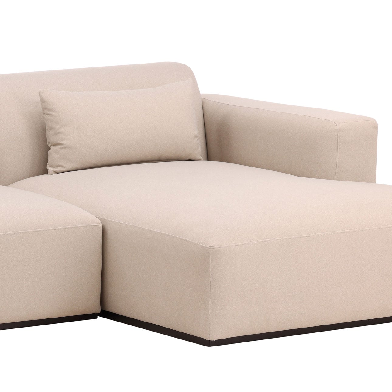 Mohair Cream Faux Mohair Fabric Sectional 134.5 in Wide