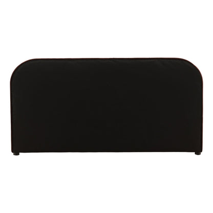 Hudson Chocolate Velvet Fabric and Birch Wood Frame Bed 72 in Wide