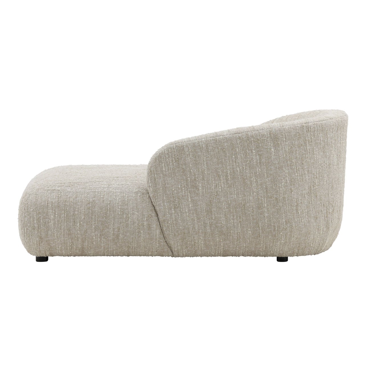 Napa Beige Textured Boucle Fabric Chaise 34 in Wide