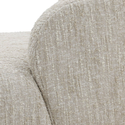 Napa Beige Textured Boucle Fabric Chaise 34 in Wide