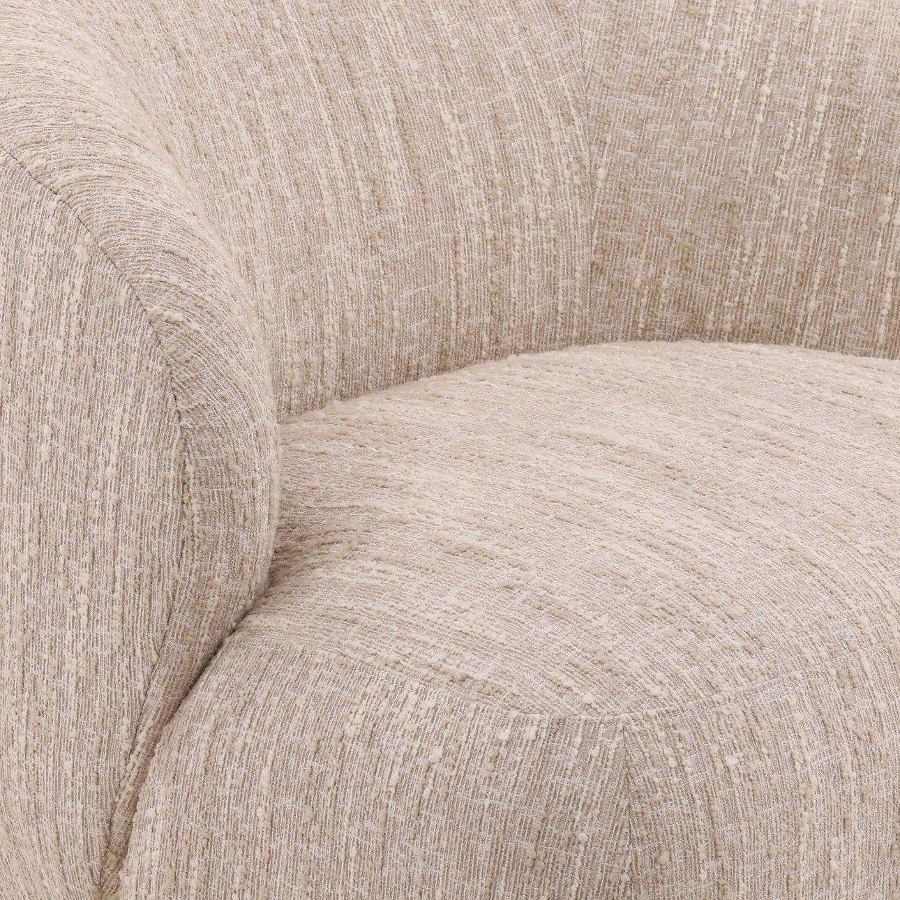 Napa Beige Textured Boucle Fabric Chair 34.5 in Wide