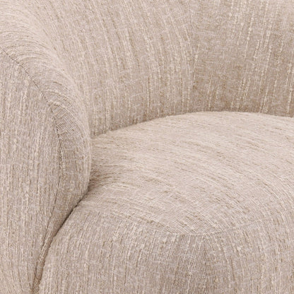 Napa Beige Textured Boucle Fabric Chair 34.5 in Wide