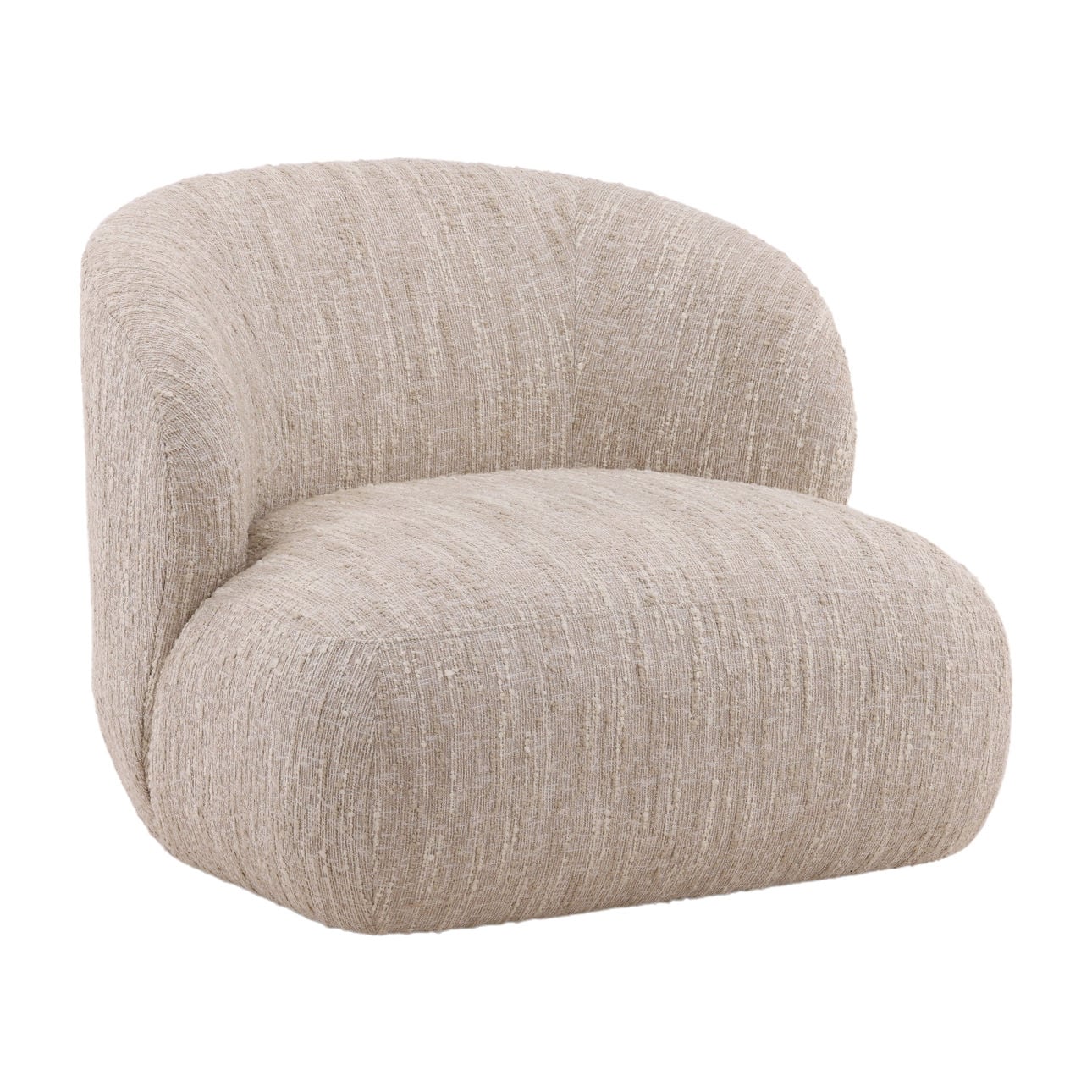 Napa Beige Textured Boucle Fabric Chair 34.5 in Wide