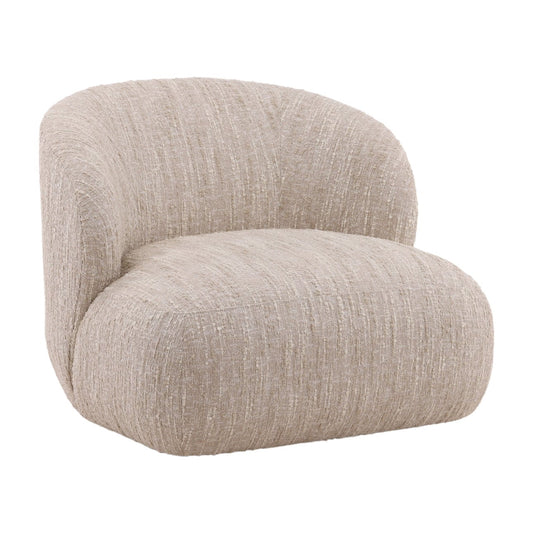 Napa Beige Textured Boucle Fabric Chair 34.5 in Wide