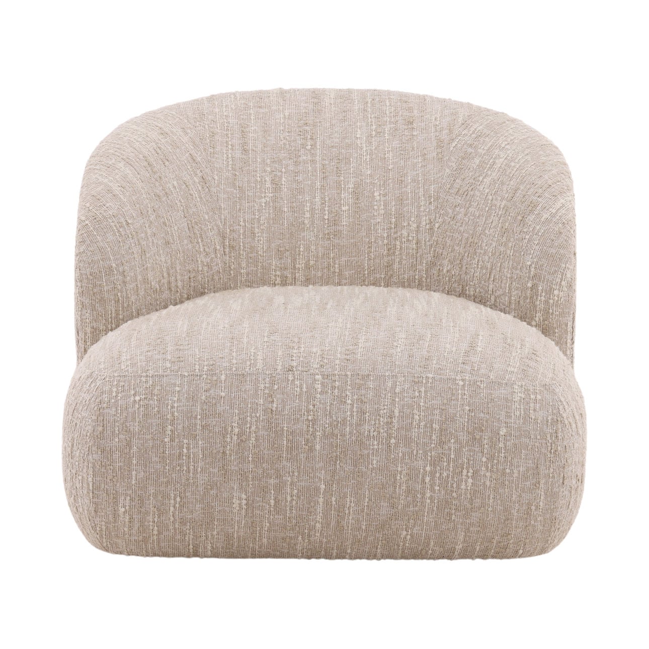 Napa Beige Textured Boucle Fabric Chair 34.5 in Wide