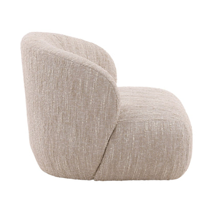 Napa Beige Textured Boucle Fabric Chair 34.5 in Wide