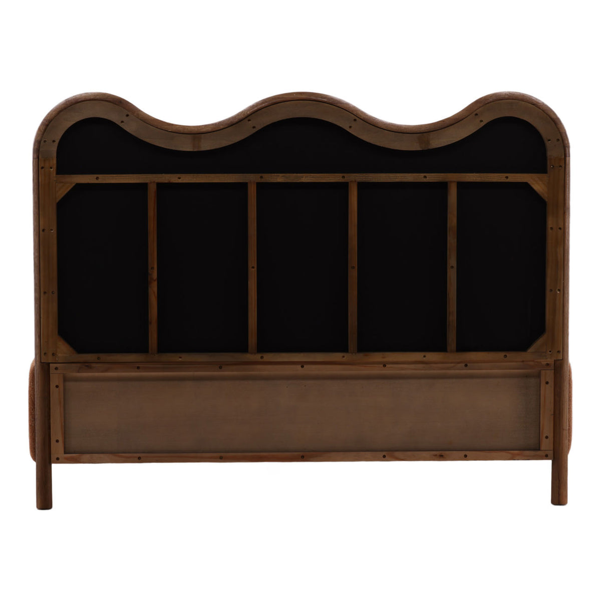 Signature Chenille Fabric and Rubber Wood Bed