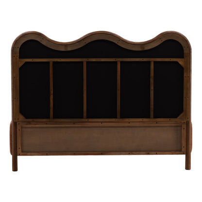 Signature Chenille Fabric and Rubber Wood Bed
