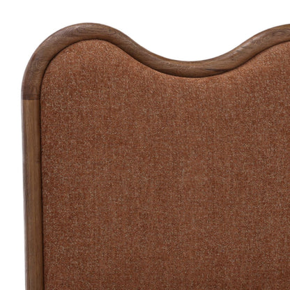 Signature Chenille Fabric and Rubber Wood Bed