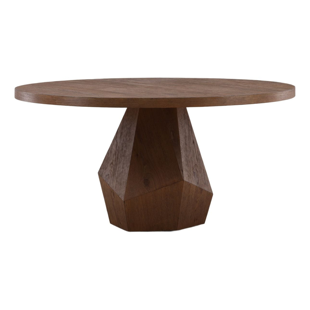 Elevated Oak Wood and Oak Wood Veneer Dining Table
