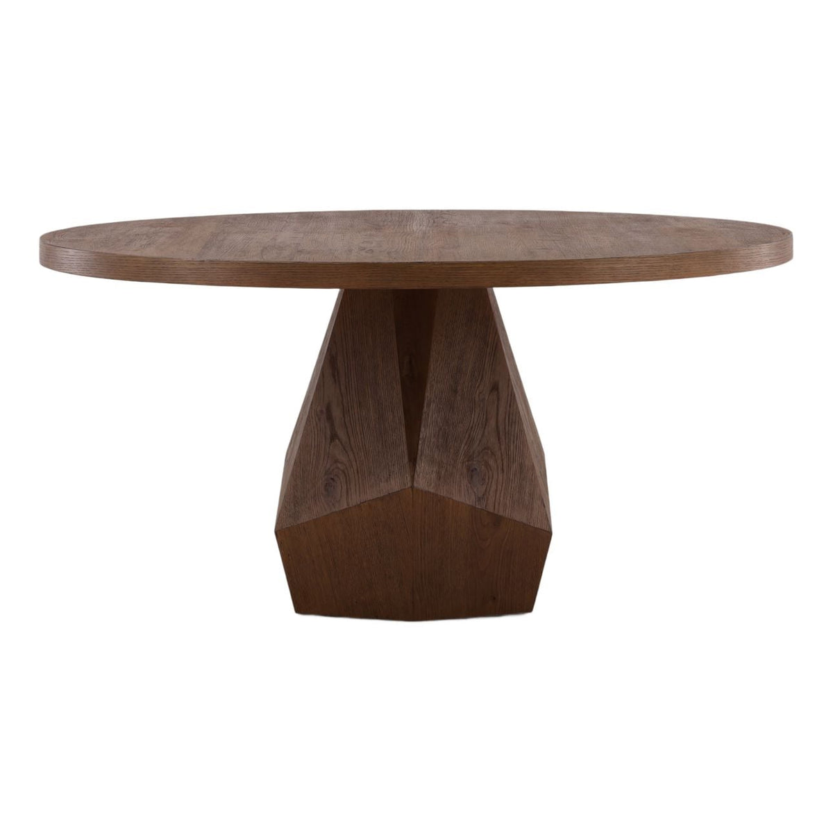 Elevated Oak Wood and Oak Wood Veneer Dining Table