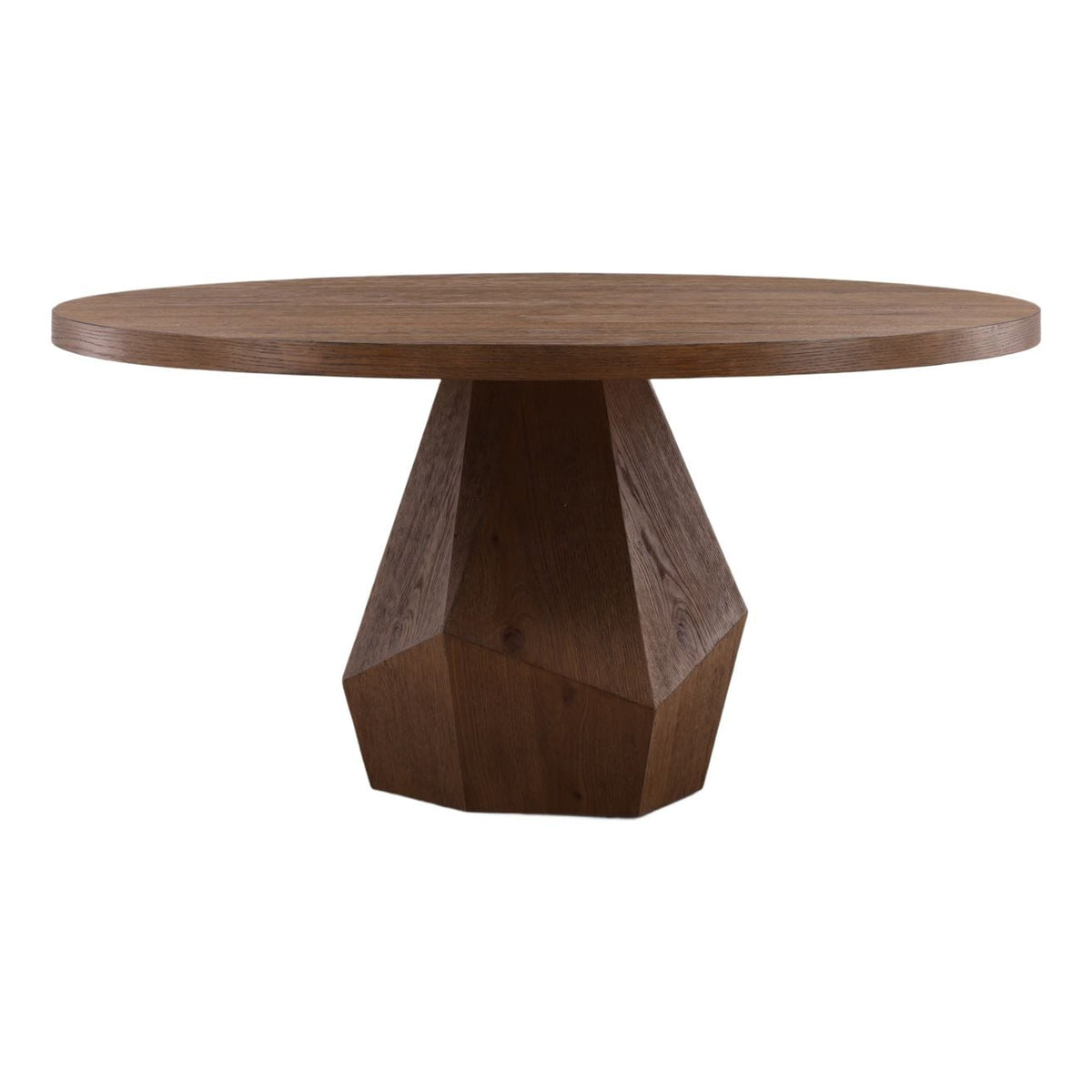 Elevated Oak Wood and Oak Wood Veneer Dining Table
