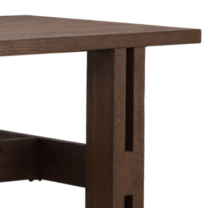 Signature Oak Wood and Oak Wood Veneer Dining Table