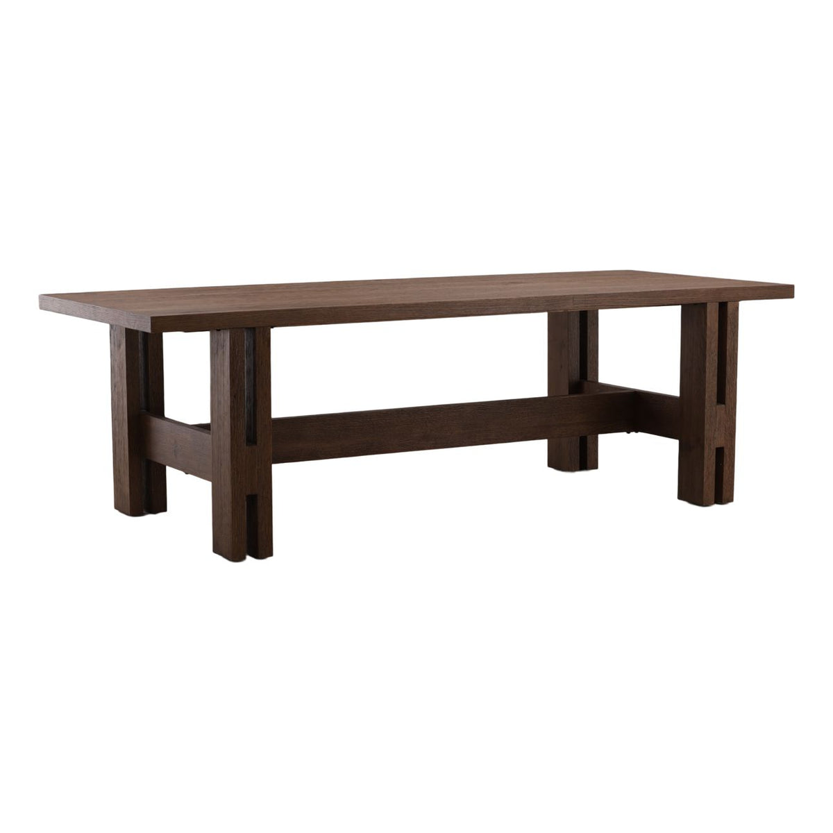 Signature Oak Wood and Oak Wood Veneer Dining Table