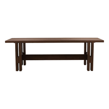 Signature Oak Wood and Oak Wood Veneer Dining Table