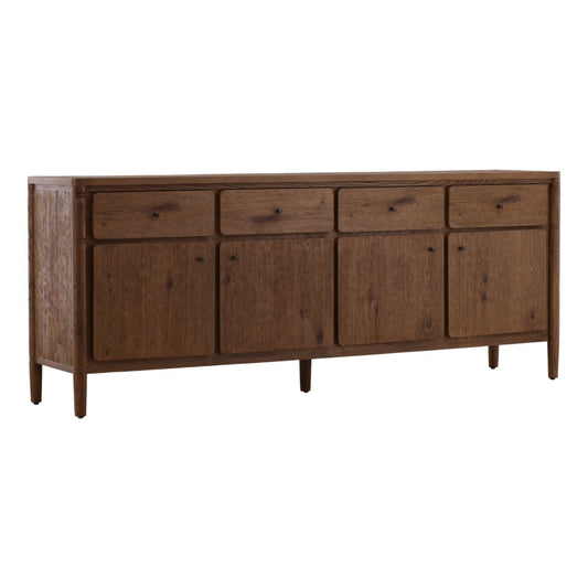 Curated Oak Wood and Oak Wood Veneer Cabinet