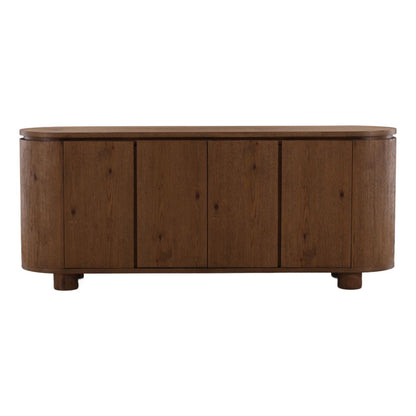 Refined Oak Wood and Oak Wood Veneer Cabinet