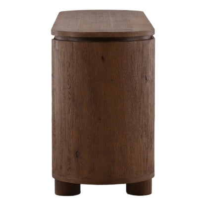 Refined Oak Wood and Oak Wood Veneer Cabinet