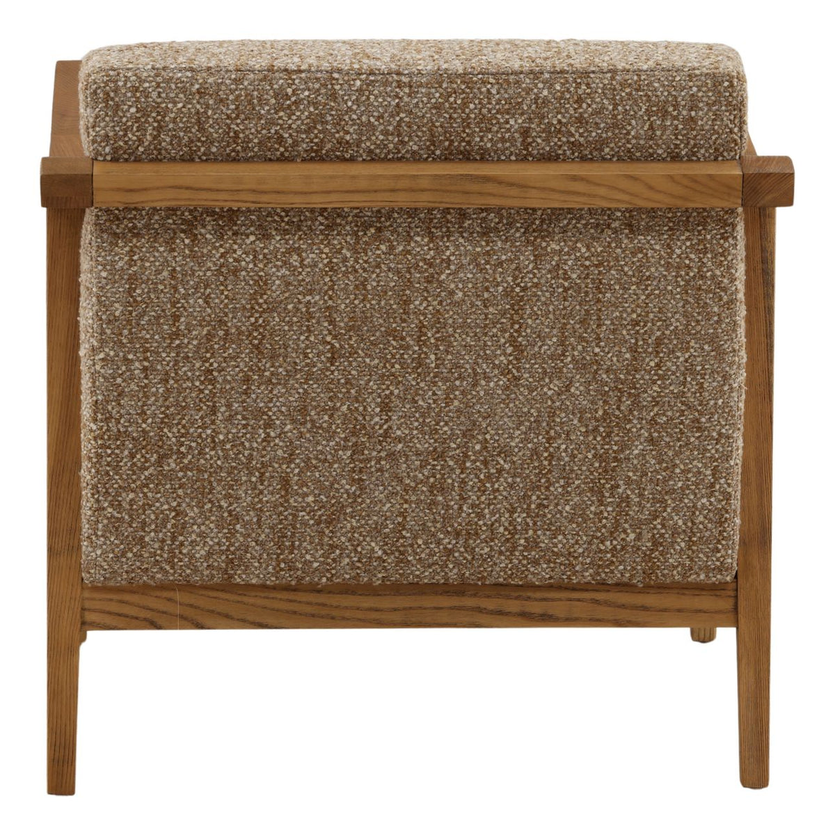 Heritage Boucle Fabric and Ash Wood Home Accent
