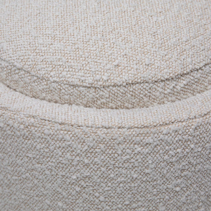 Off White Boucle Upholstery Bench 55.5 in Wide